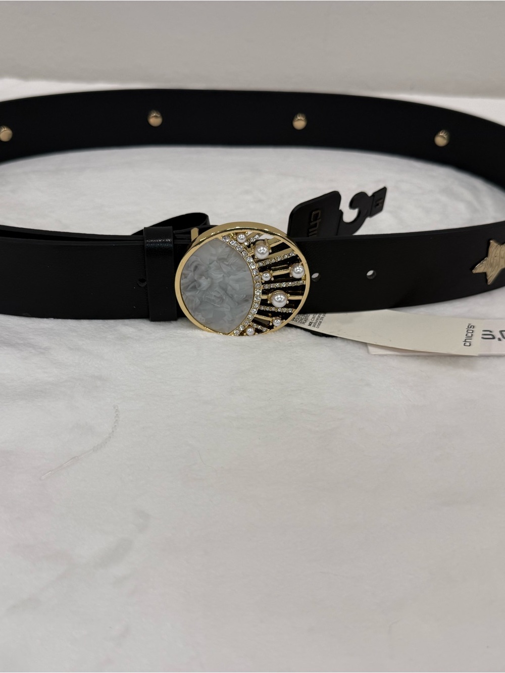 Chico's Moon & Stars Celestial Trouser Belt Size M